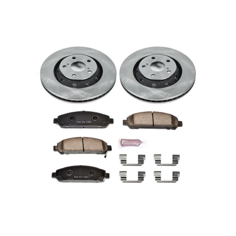Toyota Venza Brake Kit - Front - PowerStop - Z17 Evolution Plus Ceramic Pads + Autospecialty Rotors - `09-`16