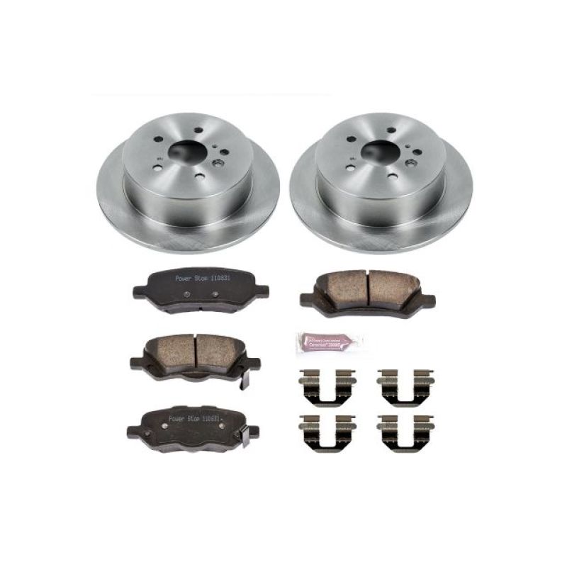 Toyota Venza Brake Kit - Rear - PowerStop - Z17 Evolution Plus Ceramic Pads + Autospecialty Rotors - `09-`16