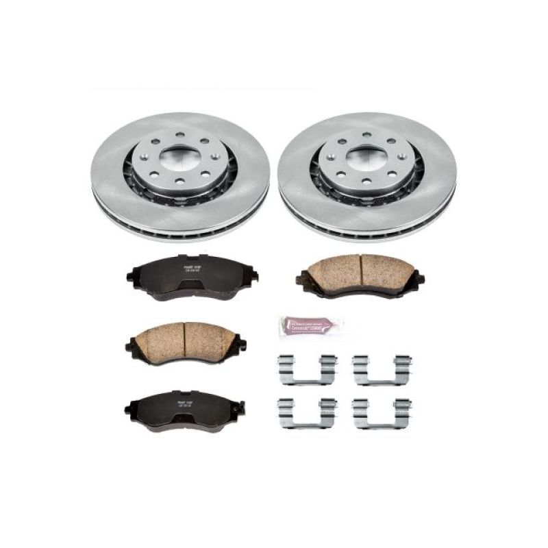 Chevrolet Aveo Brake Kit - Front - PowerStop - OE Stock Replacement Rotors + Z17 Evolution Plus Ceramic Pads - `04-`11