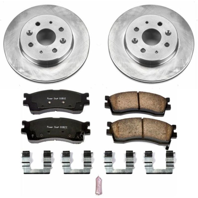 Kia Rio Brake Kit - Front - PowerStop - Autospecialty Rotors + Z17 Evolution Plus Ceramic Pads - `03-`05