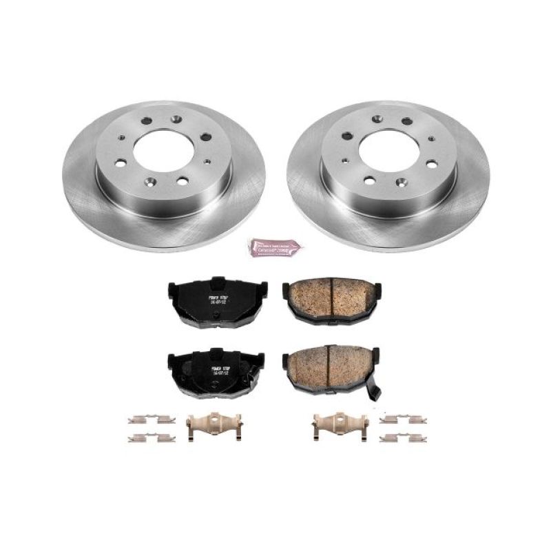 Kia Spectra Brake Kit - Rear - PowerStop - Z17 Stock Replacement Rotors + Z17 Evolution Plus Ceramic Pads - `04-`09 Kia Spectra Brake Kit - Rear - PowerStop - Z17 Stock Replacement Rotors + Z17 Evolution Plus Ceramic Pads - `04-`09