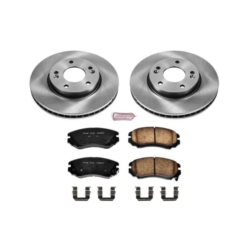 Kia Soul Brake Kit - Front - PowerStop - Z17 Evolution Plus Ceramic Pads + Autospecialty Rotors - `10-`11 Kia Soul Brake Kit - Front - PowerStop - Z17 Evolution Plus Ceramic Pads + Autospecialty Rotors - `10-`11