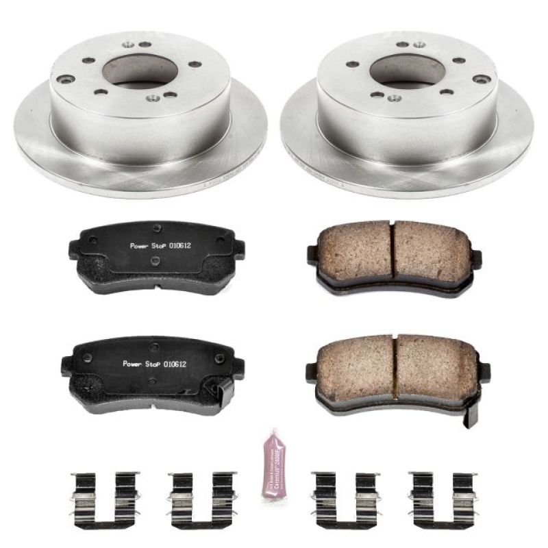 Kia Forte Brake Kit - Rear - PowerStop - OE Stock Replacement Rotors + Z17 Evolution Plus Ceramic Pads - `10-`13