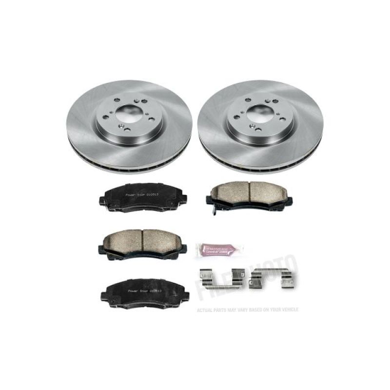 Honda Ridgeline Brake Kit - Front - PowerStop - Z17 Evolution Plus Ceramic Pads + Autospecialty Rotors - `12-`14