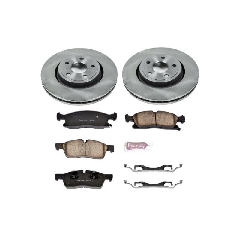 Dodge Durango Brake Kit - Front - PowerStop - Z17 Evolution Plus Pads + Autospecialty Rotors - `11-`19