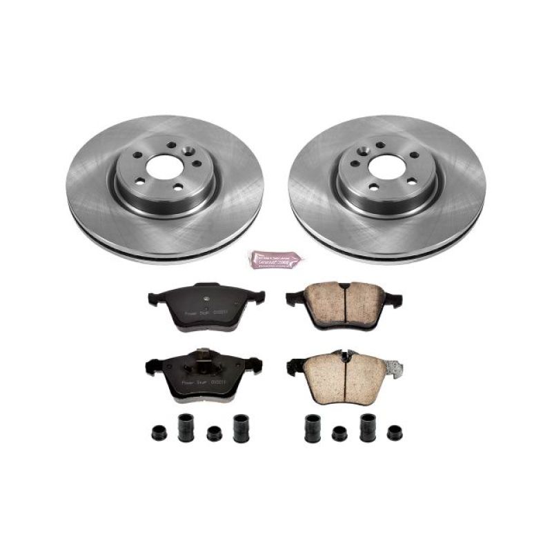 Volvo S60 Brake Kit - Front - PowerStop - Autospecialty Rotors + Z17 Evolution Plus Ceramic Pads - `13-`14