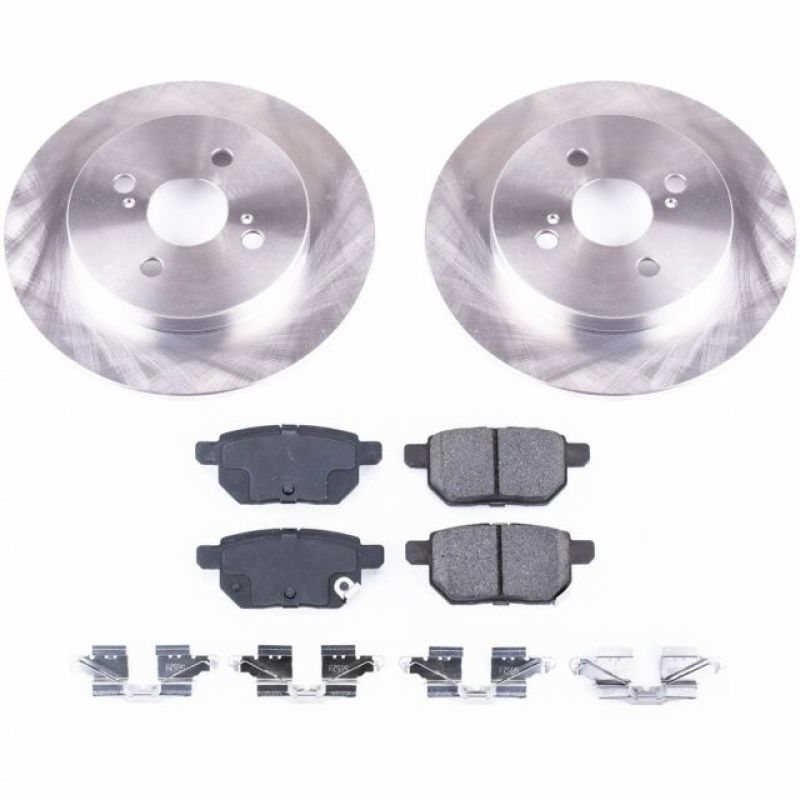 Toyota Yaris Brake Kit - Rear - PowerStop - Autospecialty Rotors + Z17 Evolution Plus Ceramic Pads - `12-`18
