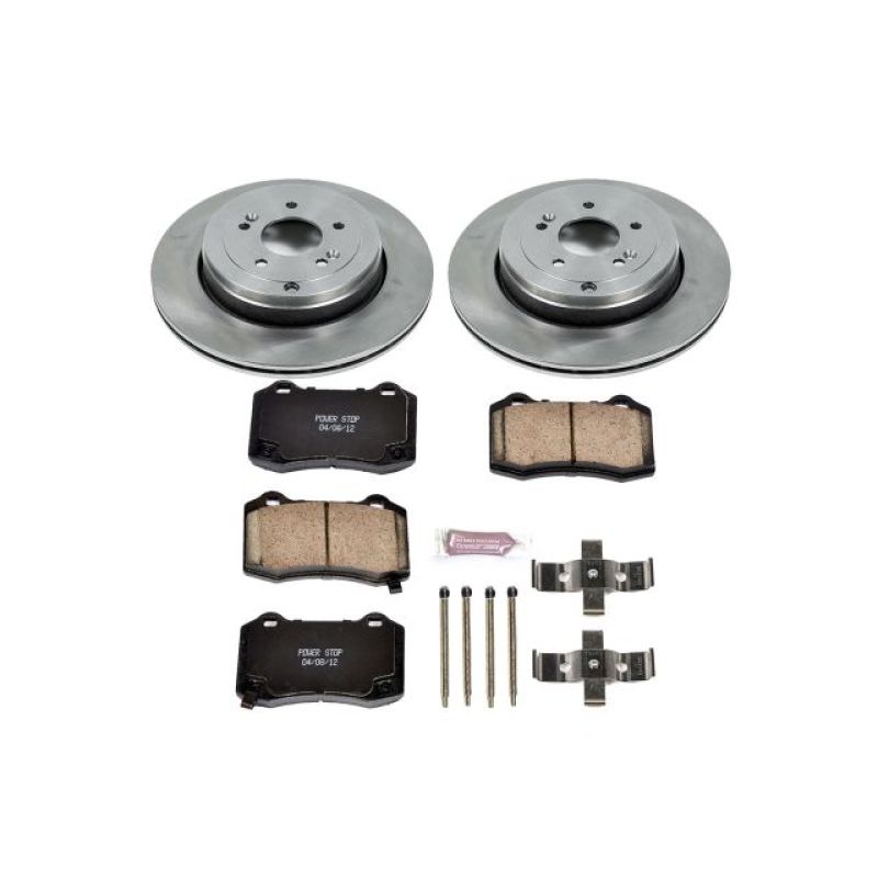 Hyundai Genesis Coupe Brake Kit - Rear - PowerStop - Z17 Evolution Plus Ceramic Pads + Autospecialty Rotors - `10-`16