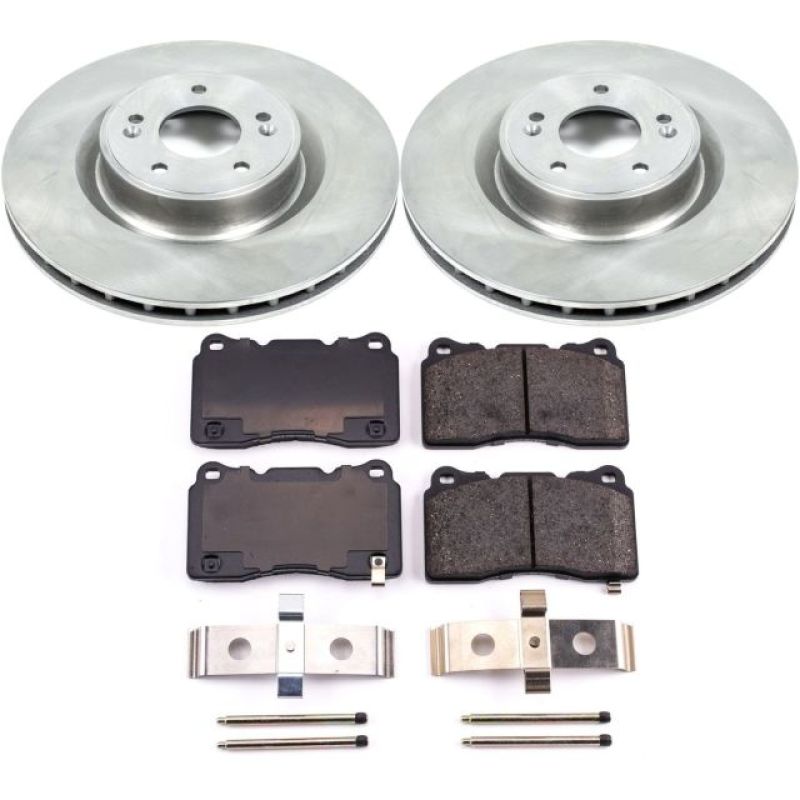 Hyundai Genesis Coupe Brake Kit - Front - PowerStop - Z17 Evolution Plus Ceramic Pads + Autospecialty Rotors - `10-`16