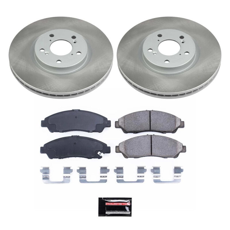 Honda CR-V Brake Kit - Front + Rear - PowerStop - Z17 Evolution Plus Ceramic Pads + Autospecialty Brake Rotors - `02-`04 Honda CR-V Brake Kit - Front + Rear - PowerStop - Z17 Evolution Plus Ceramic Pads + Autospecialty Brake Rotors - `02-`04