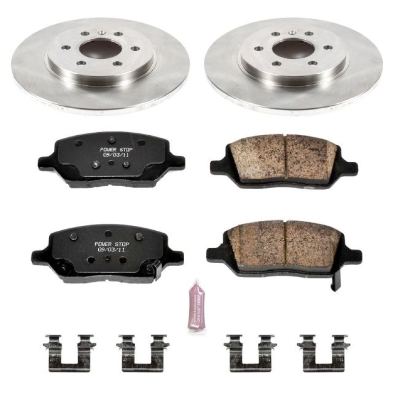 Buick Terraza Brake Kit - Rear - PowerStop - Autospecialty Rotors + Z17 Evolution Plus Ceramic Pads - 2006
