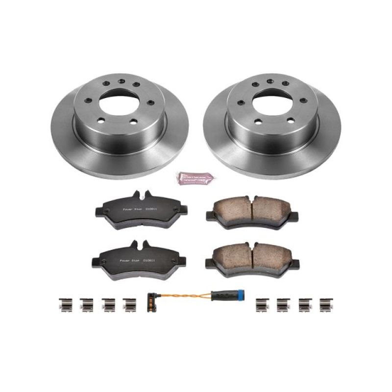 Dodge Sprinter 3500 Brake Kit - Rear - PowerStop - Autospecialty Rotors + Z17 Evolution Plus Ceramic Pads - `07-`09