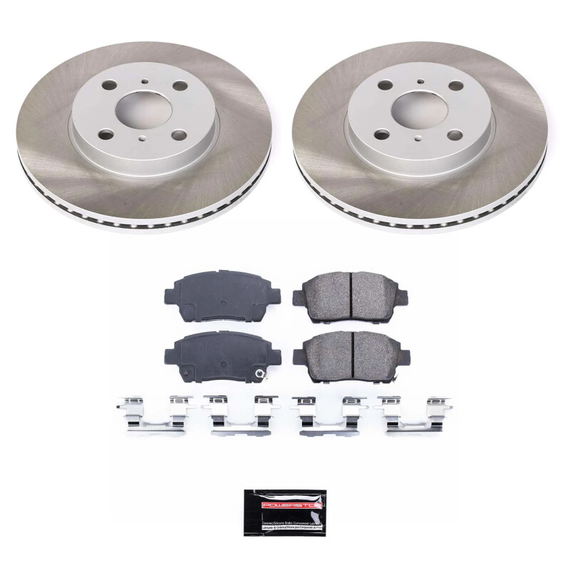 Infiniti M35h Brake Kit - Front + Rear - PowerStop - Z17 Evolution Plus Ceramic Pads + Autospecialty Rotors - `12-`13