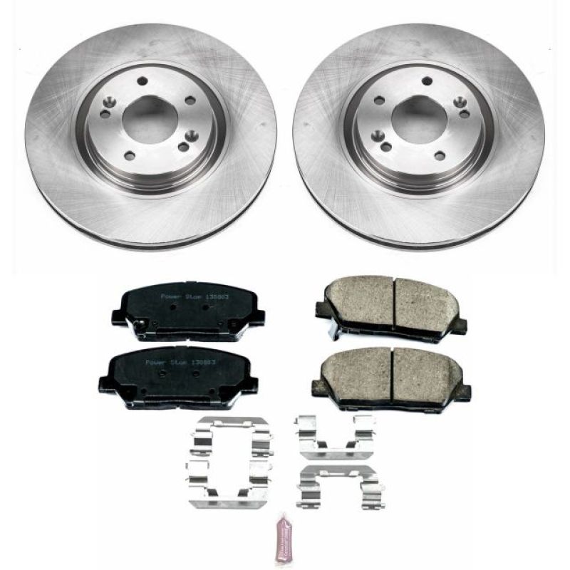Kia Optima Brake Kit - Front - PowerStop - Z17 Evolution Plus Ceramic Pads + Autospecialty Rotors - `11-`15