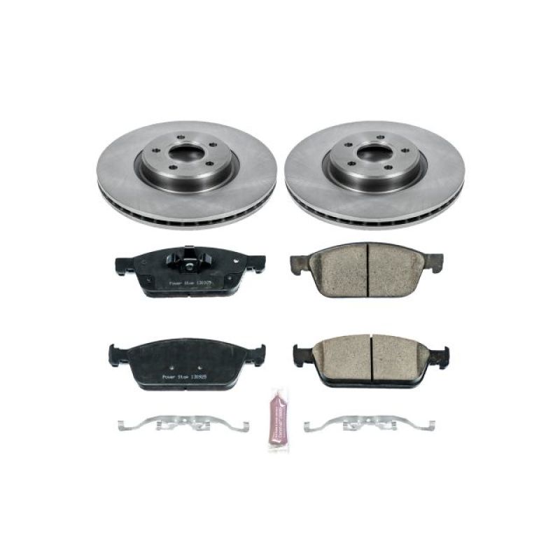 Ford Escape Brake Kit - Front - PowerStop - Z17 Evolution Plus Ceramic Pads + Autospecialty Rotors - `13-`19