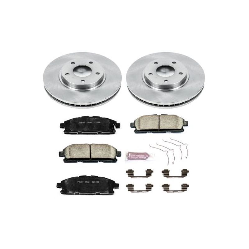 Nissan Quest Brake Kit - Front - PowerStop - Z17 Evolution Plus Rotors + Z17 Ceramic Pads - `11-`17