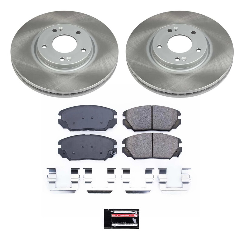 Ford F-350 Super Duty Brake Kit - Front + Rear - PowerStop - Autospecialty Rotors + Z17 Evolution Plus Ceramic Pads - `03-`04
