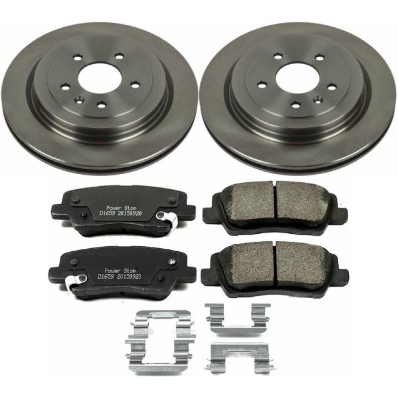 Cadillac ATS Brake Kit - Rear - PowerStop - Z17 Evolution Plus Ceramic Pads + Autospecialty Rotors - `13-`15 Cadillac ATS Brake Kit - Rear - PowerStop - Z17 Evolution Plus Ceramic Pads + Autospecialty Rotors - `13-`15
