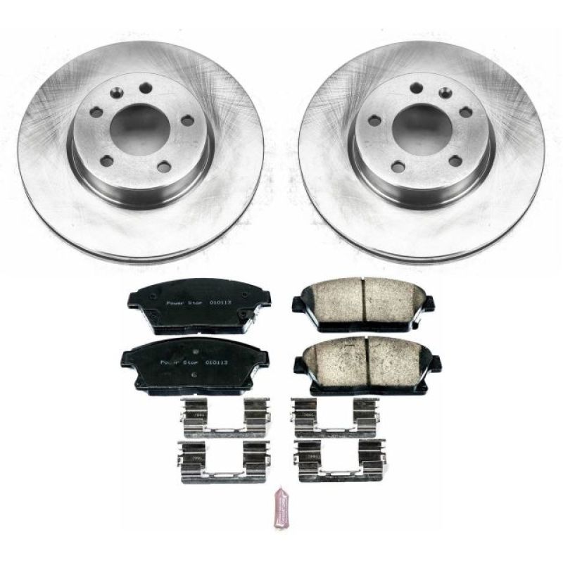 Cadillac ATS Brake Kit - Front - PowerStop - Z17 Evolution Plus Ceramic Pads + Autospecialty Rotors - `13-`18
