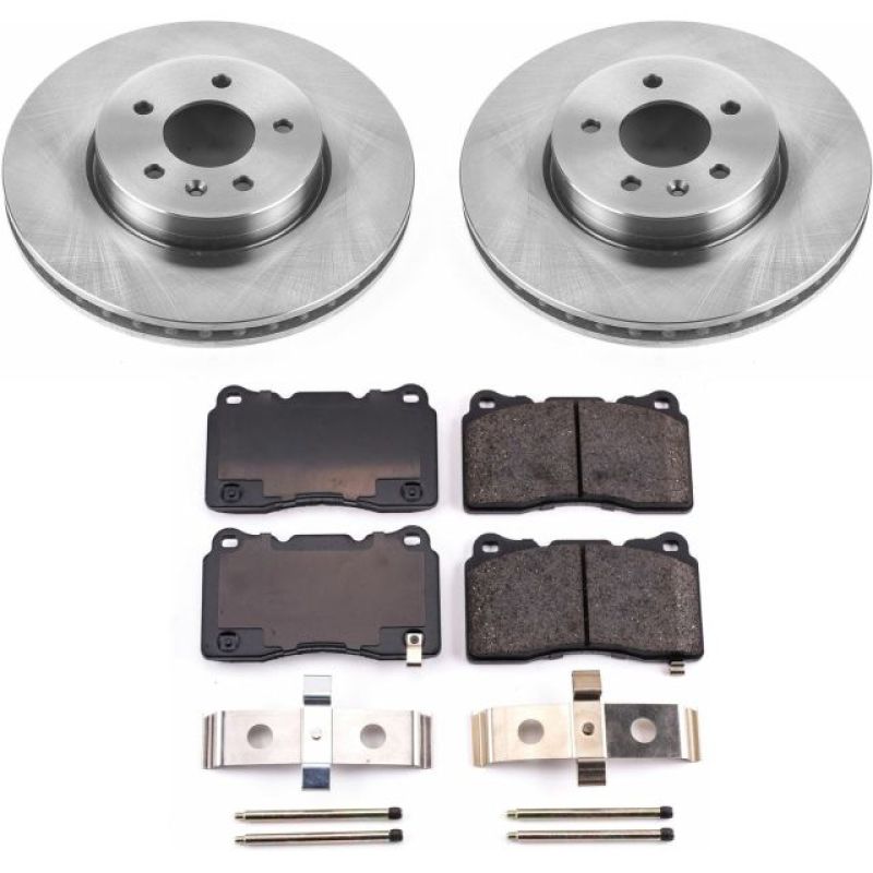 Cadillac ATS Brake Kit - Front - PowerStop - Z17 Stock Replacement Rotors + Z17 Evolution Plus Ceramic Pads - `13-`18