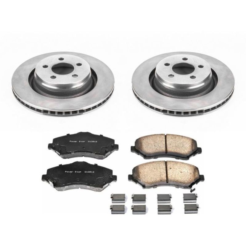Dodge Nitro Brake Kit - Front - PowerStop - Autospecialty Rotors + Z17 Evolution Plus Ceramic Pads - `09-`11