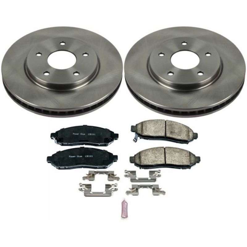 Chevrolet City Express Brake Kit - Front - PowerStop - Z17 Evolution Plus Ceramic Pads + Autospecialty Rotors - `15-`17