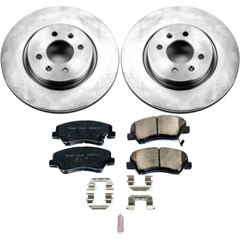 Kia Rio Brake Kit - Front - PowerStop - OE Stock Replacement Rotors + Z17 Ceramic Pads - `12-`18