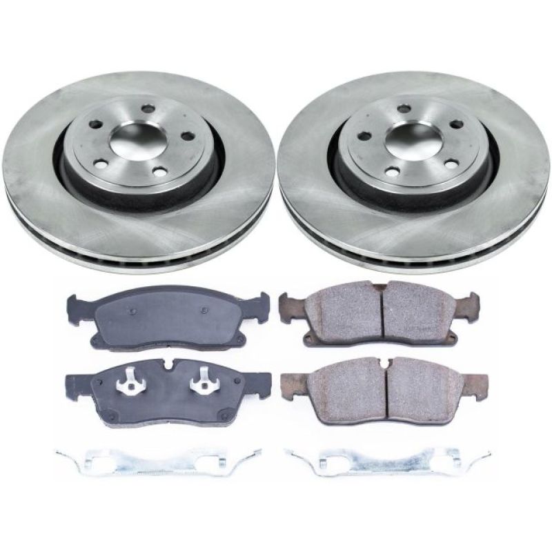 Dodge Durango Brake Kit - Front - PowerStop - Autospecialty Rotors + Z17 Evolution Plus Pads - `13-`16