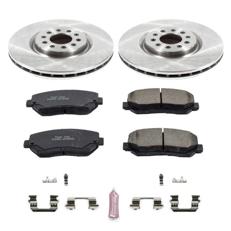 Chrysler 200 Brake Kit - Front - PowerStop - Z17 Evolution Plus Ceramic Pads + Autospecialty Rotors - `15-`17 Chrysler 200 Brake Kit - Front - PowerStop - Z17 Evolution Plus Ceramic Pads + Autospecialty Rotors - `15-`17