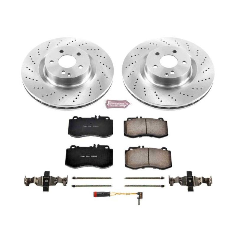 Mercedes-Benz E350 Brake Kit - Front - PowerStop - Autospecialty Rotors + Z17 Evolution Plus Ceramic Pads - `10-`16 Mercedes-Benz E350 Brake Kit - Front - PowerStop - Autospecialty Rotors + Z17 Evolution Plus Ceramic Pads - `10-`16