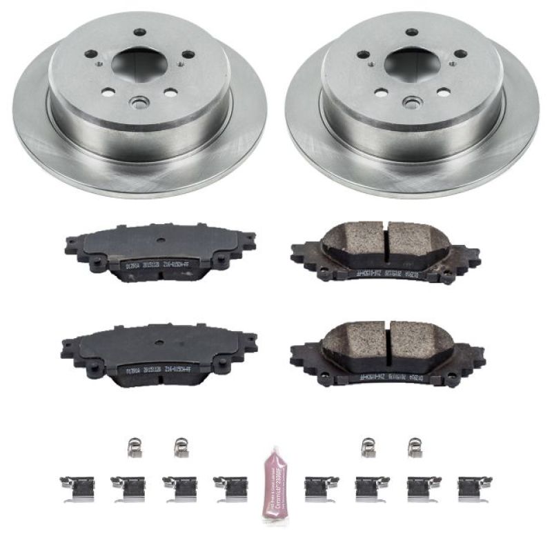 Lexus IS250 Brake Kit - Rear - PowerStop - OE Replacement Rotors + Z17 Evolution Plus Ceramic Pads - `14-`15