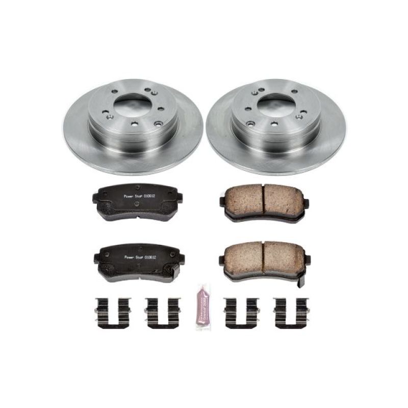 Hyundai Sonata Brake Kit - Rear - PowerStop - Z17 Evolution Plus Ceramic Pads + Autospecialty Rotors - 2015