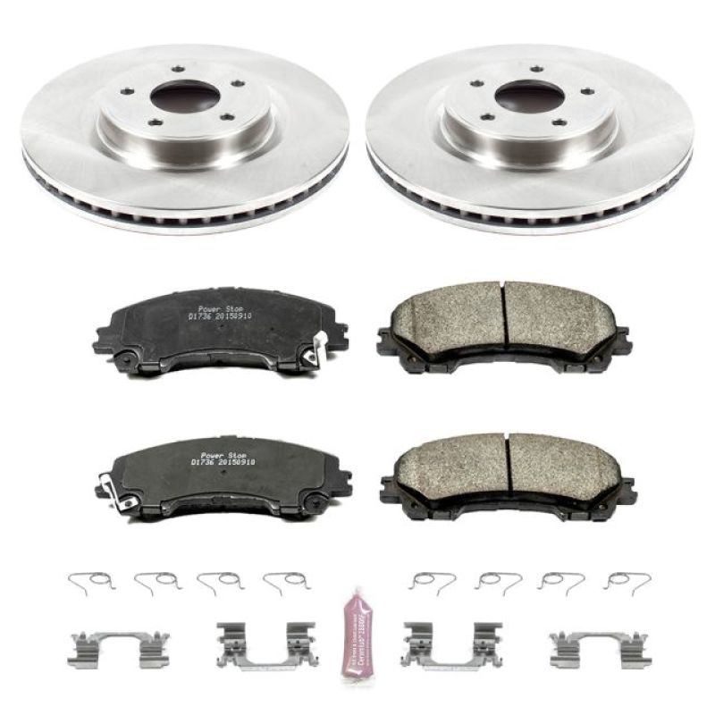 Infiniti Q50 Brake Kit - Front - PowerStop - Z17 Evolution Plus Ceramic Pads + Autospecialty Rotors - `14-`19