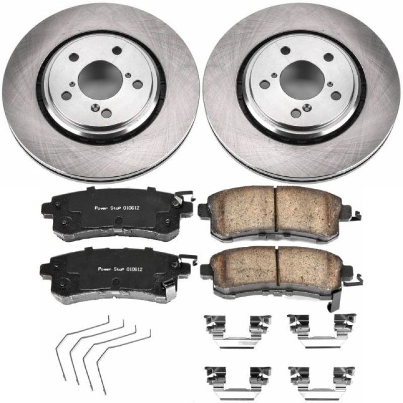 Honda Odyssey Brake Kit - Front - PowerStop - Z17 Evolution Plus Rotors + Ceramic Pads - `15-`17