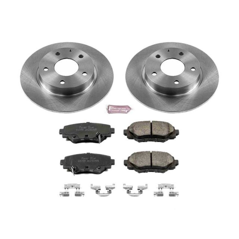 Mazda 3 Brake Kit - Rear - PowerStop - Z17 Evolution Plus Ceramic Pads + Autospecialty Rotors - `14-`16 Mazda 3 Brake Kit - Rear - PowerStop - Z17 Evolution Plus Ceramic Pads + Autospecialty Rotors - `14-`16