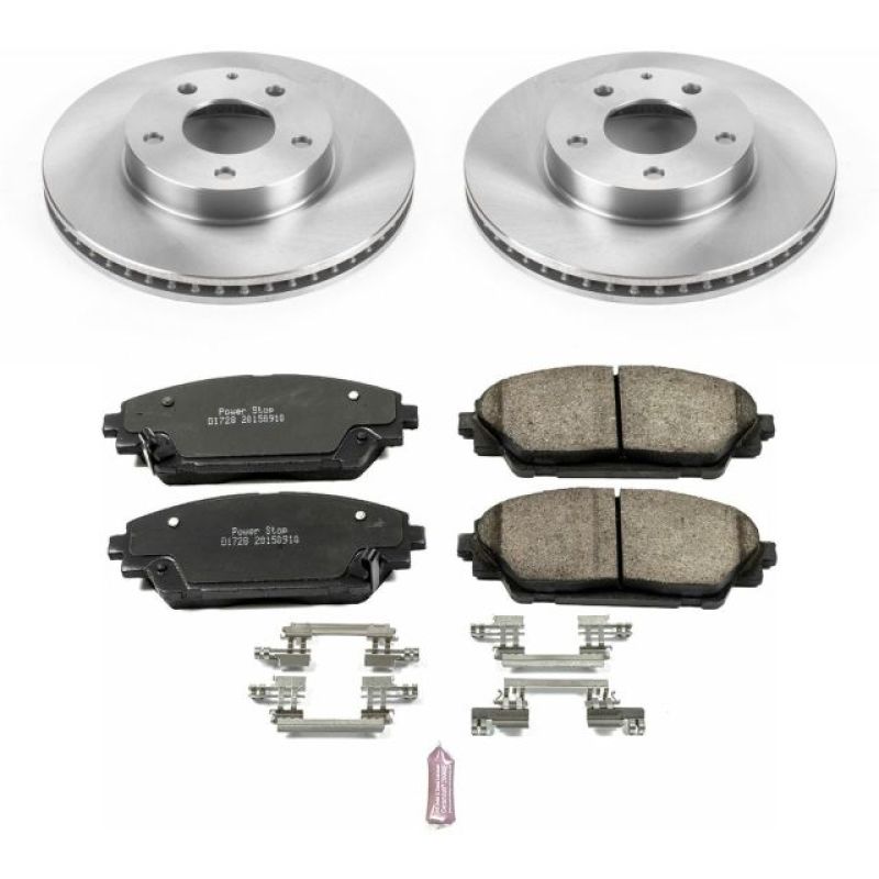 Mazda 3 Brake Kit - Front - PowerStop - Autospecialty Rotors + Z17 Evolution Plus Ceramic Pads - `14-`16
