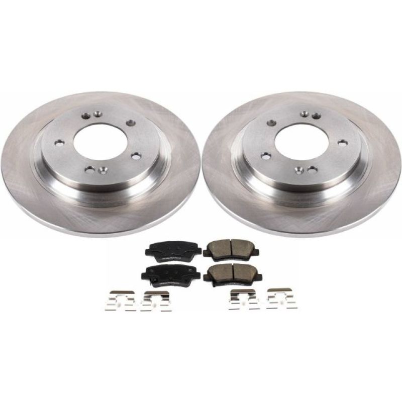 Hyundai Sonata Brake Kit - Rear - PowerStop - Z17 Evolution Plus Ceramic Pads + Autospecialty Rotors - 2015