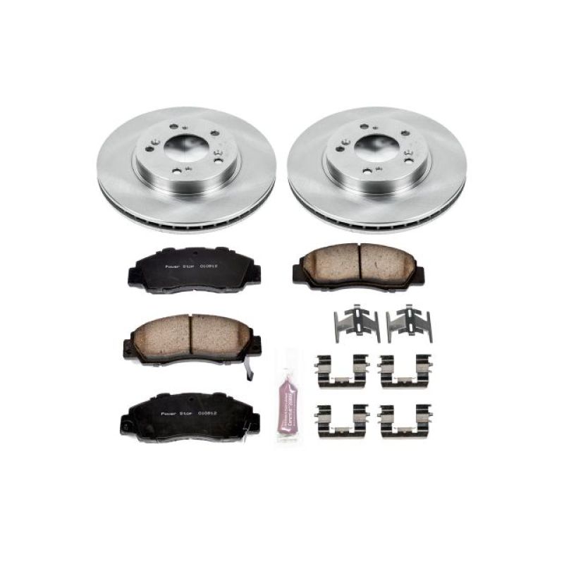 Honda CR-V Brake Kit - Front - PowerStop - Autospecialty Rotors + Z17 Evolution Plus Ceramic Pads - `97-`01 Honda CR-V Brake Kit - Front - PowerStop - Autospecialty Rotors + Z17 Evolution Plus Ceramic Pads - `97-`01