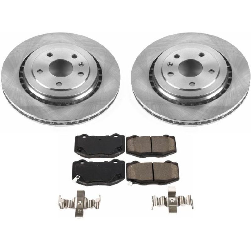 Cadillac ATS Brake Kit - Rear - PowerStop - Autospecialty Rotors + Z17 Evolution Plus Ceramic Pads - `16-`18 Cadillac ATS Brake Kit - Rear - PowerStop - Autospecialty Rotors + Z17 Evolution Plus Ceramic Pads - `16-`18