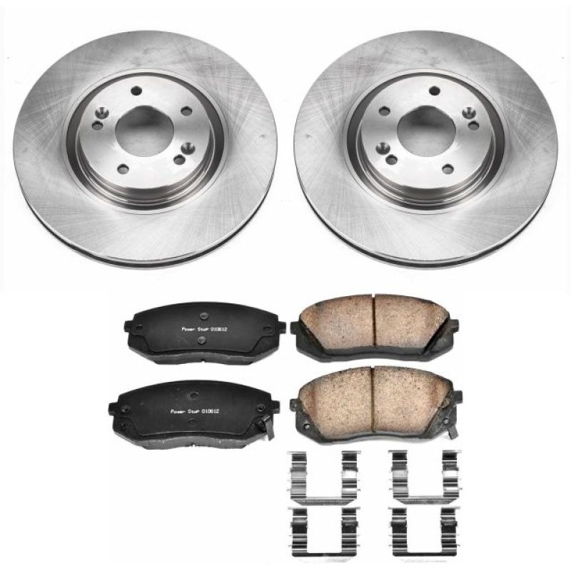 Hyundai Sonata Brake Kit - Front - PowerStop - Z17 Stock Replacement Rotors + Z17 Evolution Plus Ceramic Pads - `15-`16