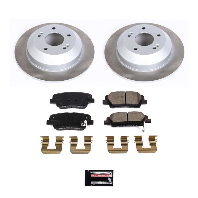 Audi Q5 Brake Kit - Front + Rear - PowerStop - Autospecialty Rotors + Z17 Evolution Plus Ceramic Pads - 2013