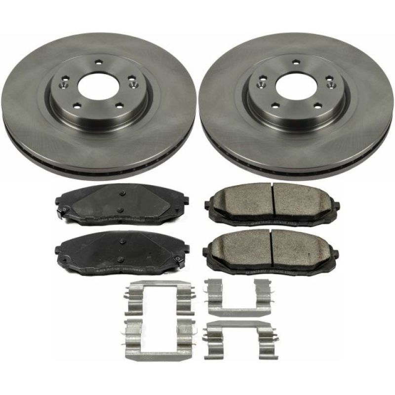 Kia Sedona Brake Kit - Front - PowerStop - Z17 Evolution Plus Ceramic Pads + Autospecialty Rotors - `15-`19