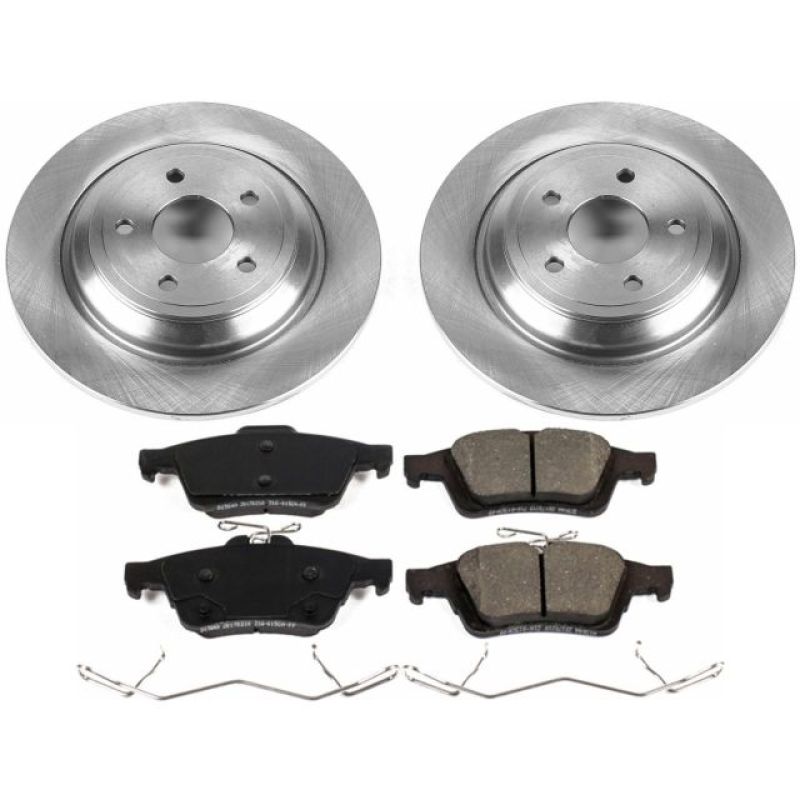 Ford Focus Brake Kit - Rear - PowerStop - Z17 Evolution Plus Ceramic Pads + Autospecialty Rotors - `16-`18