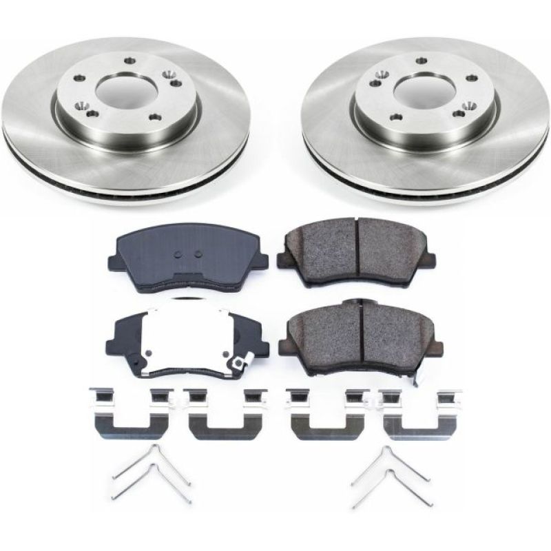 Hyundai Elantra Brake Kit - Front - PowerStop - Z17 Evolution Plus Ceramic Pads + Autospecialty Rotors - `17-`19 Hyundai Elantra Brake Kit - Front - PowerStop - Z17 Evolution Plus Ceramic Pads + Autospecialty Rotors - `17-`19