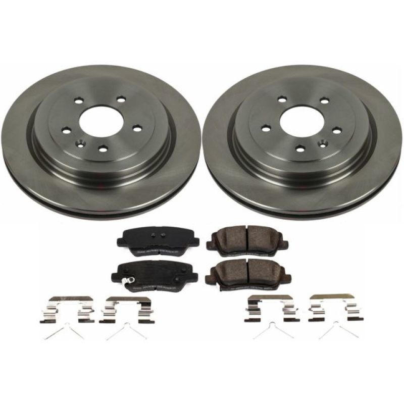Cadillac ATS Brake Kit - Rear - PowerStop - Z17 Evolution Plus Ceramic Pads + Autospecialty Rotors - `16-`18
