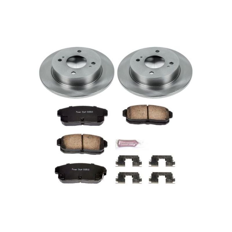 Infiniti G20 Brake Kit - Rear - PowerStop - Z17 Evolution Plus Ceramic Pads + Autospecialty Rotors - `01-`02