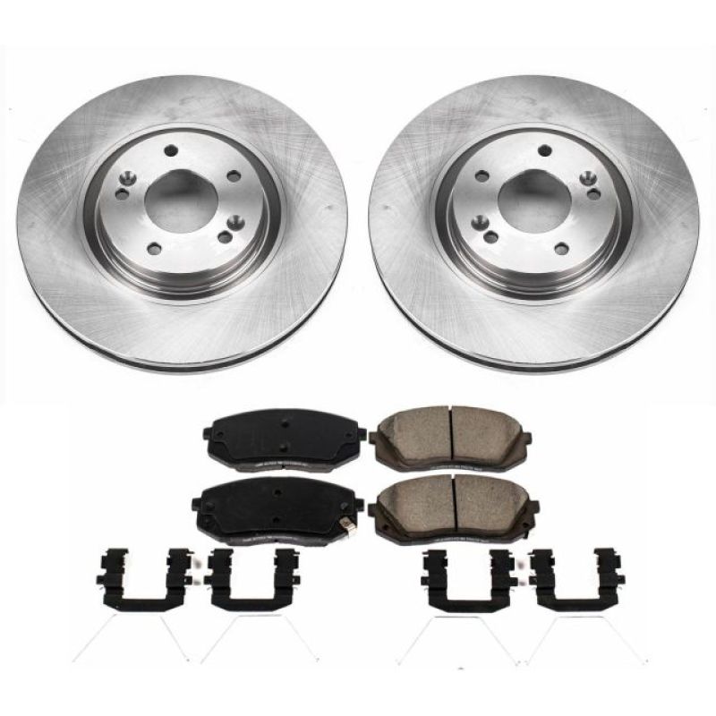 Hyundai Sonata Brake Kit - Front - PowerStop - Z17 Evolution Plus Ceramic Pads + Autospecialty Rotors - `17-`19