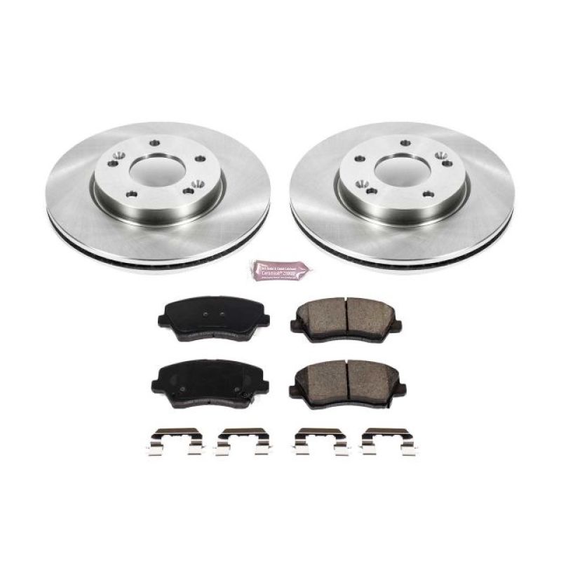 Hyundai Veloster Brake Kit - Front - PowerStop - Z17 Evolution Plus Ceramic Pads + Autospecialty Rotors - `16-`17