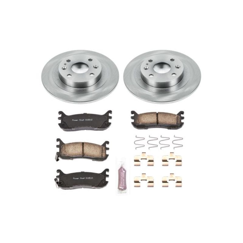 Ford Escort Brake Kit - Rear - PowerStop - Autospecialty Rotors + Z17 Evolution Ceramic Pads - `97-`03