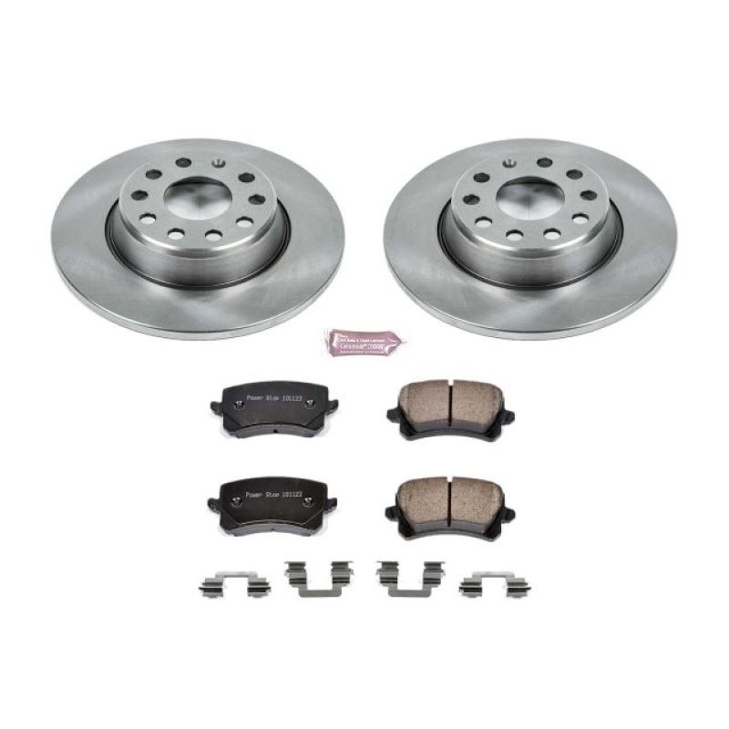 Volkswagen Passat Brake Kit - Rear - PowerStop - Autospecialty Rotors + Z17 Evolution Plus Ceramic Pads - 2009